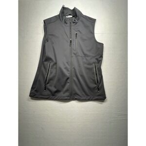 33000ft Men's Gray Softshell Full Zip Vest Size L Outdoor Activewear